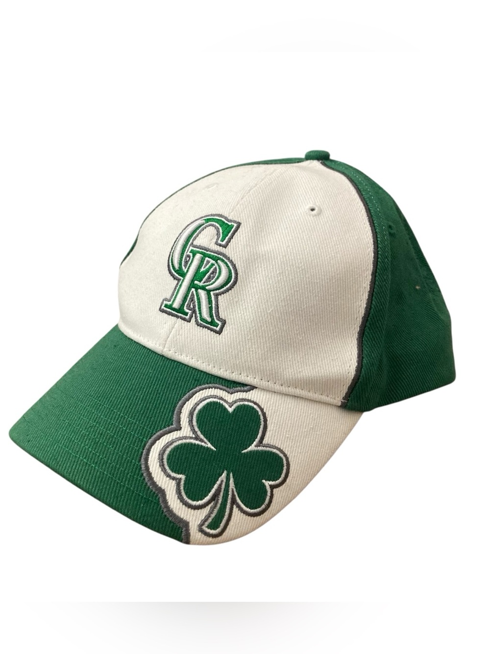 MLB Colorado Rockies Shamrock Clover Green and White Baseball Cap